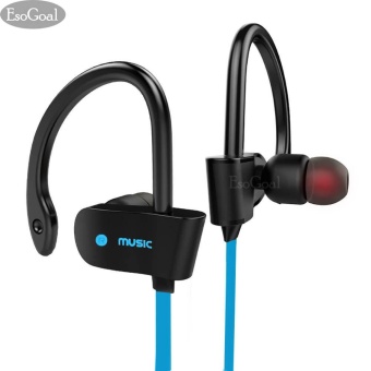 Gambar EsoGoal bluetooth nirkabel Headphone Sport Workout telinga tunas Gym headset berlari earphone tahan keringat earbud (biru)