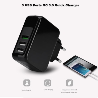 Gambar EU 5V 3A 23W Qualcomm QC3.0 USB Quick Charge 3 Ports USB WallCharger for Mobile Phone   intl