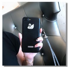 European luxury Hard PC mobile phone shell swan neck hanging drill lanyard For Xiaomi Mi mix 3 - intl