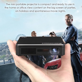 Gambar Excelvan Portable Pocket Mini DLP LED Projector Multimedia Player854x480 Miracast Airplay Wireless Display US Plug   intl