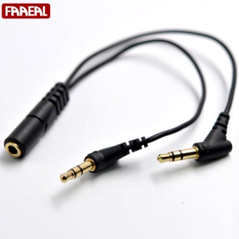 Gambar FAAEAL 3.5mm female to 2 3.5mm male headset audio adapter cable DIYEarphone Cable for Computer Laptop   intl