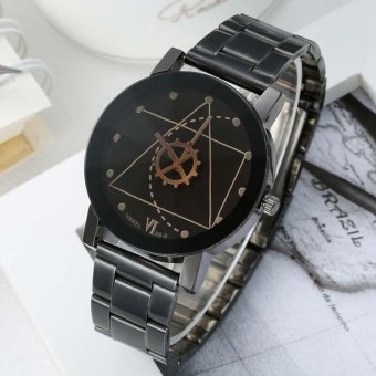 Gambar Fashion Men s Compass Analog Watches Stainless Steel Quartz WristWatch   intl