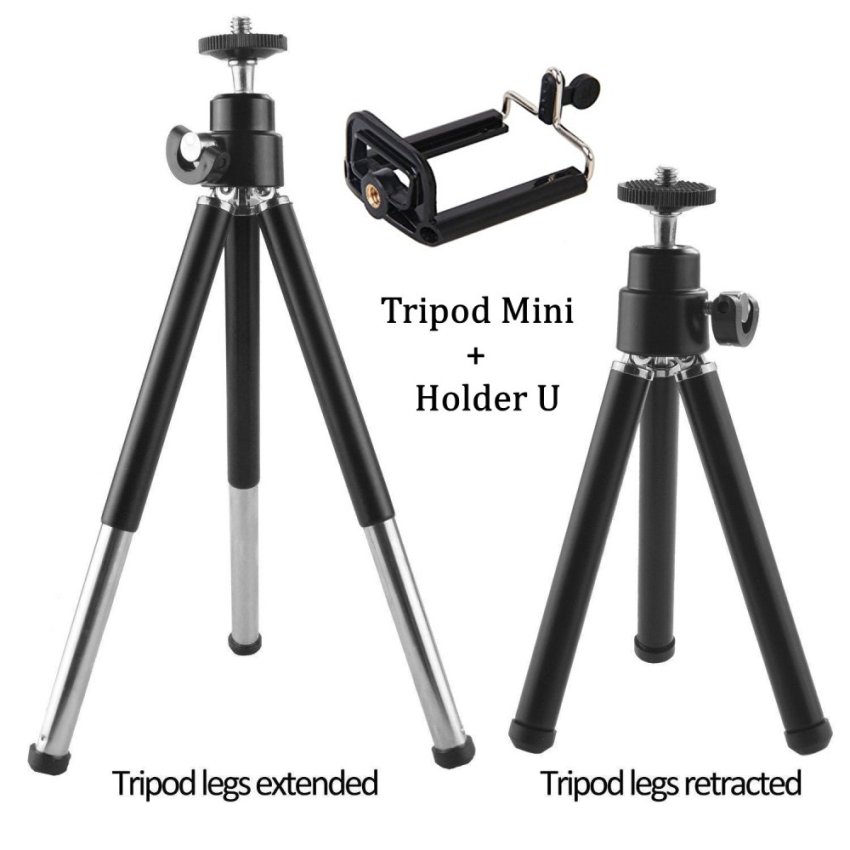image:                  FDT Tripod Mini Hitam + Free Holder U                              