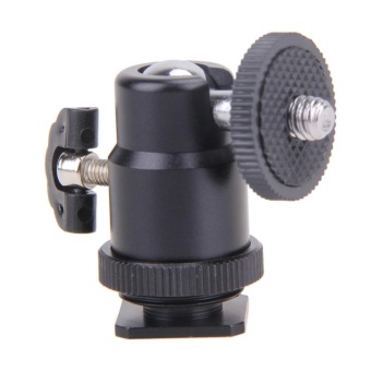 Flash Bracket Holder Mount 1/4 Hot Shoe Adapter Ball Head With Lock - Intl Juli 2018 - 5 Flash Bracket Holder Mount 1/4 Hot Shoe Adapter Ball Head with Lock - intl - 5