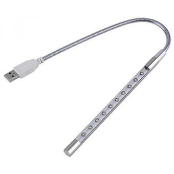 Gambar Flexible USB Portable Super bright LED Light for Laptop or Computer(Silver)   intl
