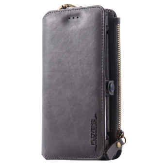 Gambar FLOVEME For Apple iPhone 5   5s Retro Business Leather Wallet PhoneCase With Finger Ring   intl