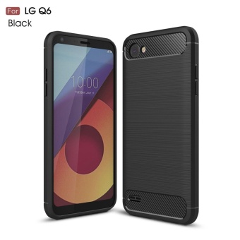 Gambar For LG Q6 Ultra Light Carbon Fiber Armor ShockProof Brushed Silicone Grip Case for LG Q6 LG Q6 Plus LG G6 Mini   intl