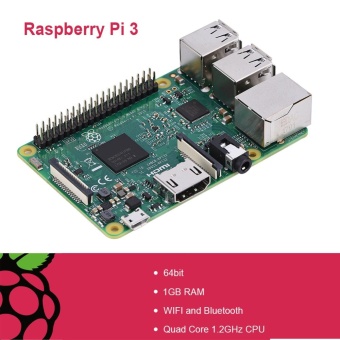 Gambar For Raspberry Pi 3 Model B Board 1.2GHz 64bit Quad Core CPU WiFiBluetooth 4.1   intl