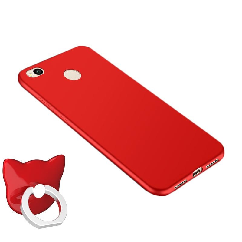 For Redmi 4X Soft Silicone Phone Case with Ring Holder/ SweatproofFingerprint-