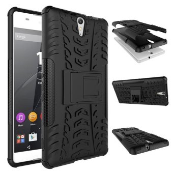 Gambar for Xperia C5 Ultra Case, Hard PC+TPU Shockproof Tough Dual LayerCover Shell for Sony E5553 E5563, Black   intl