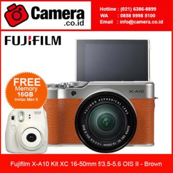 Fujifilm X-A10 Kit XC 16-50mm f/3.5-5.6 OIS II - Brown +EXTRA BONUS  