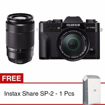 Fujifilm X-T20 kit 16-50mm black + 50-230mm + Intax Share SP-2  