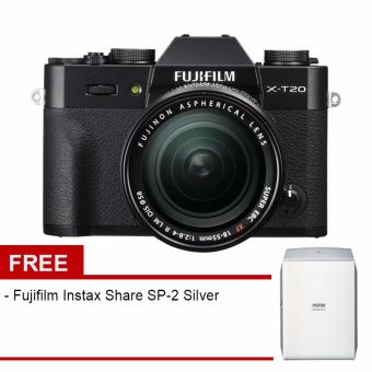 Fujifilm X-T20 Kit 18-55mm Black + Fujifilm Instax Share SP2 Silver  