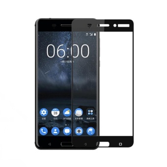 Gambar Full Covered Curved 9H Hardness Anti Explosion Tempered GlassScreen Protector for Nokia 6 (Black)   intl