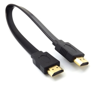 Gambar Full HD Short HDMI Male to Male Plug Flat Cable Cord for AudioVideo HDTV 30cm   intl