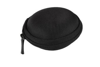 Gambar fuskm Portable Hard Earbud Carrying Case Bag for Earphones HeadsetEarphone, Black