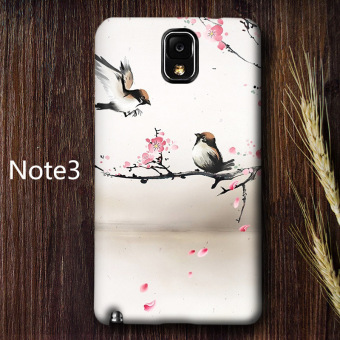 Gambar Gaya Oriental Note3 retro seni merek populer Hard telepon shell ponsel lengan pelindung