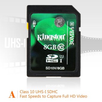 Gambar Genuine Original Kingston Class 10 8GB SDHC Memory Card 45M s for Cellphone Camera HD Video   intl