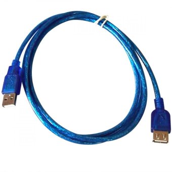 Gambar Global Kabel USB Extender 1,5 Meter Bisa UntukFlashdisk Printer Modem Transparant Biru