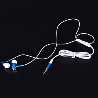 Gambar Glow In The Dark Earphones Luminous Headphones Night Light GlowingHeadset In Ear Stereo Sport Headphone With Mic Blue   intl