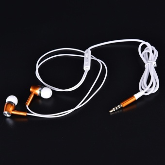 Gambar Glow In The Dark Earphones Luminous Headphones Night Light GlowingHeadset In Ear Stereo Sport Headphone With Mic Gold   intl