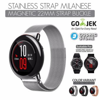 Gambar Godric Stainless Steel Milanese Magnetic Loop for Xiaomi HuamiAmazfit   Samsung Gear S3   Silver