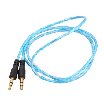 Gambar Gold Plated Head 3.5mm AUX Cord Male to Male Stereo Audio Cable(Blue)   intl