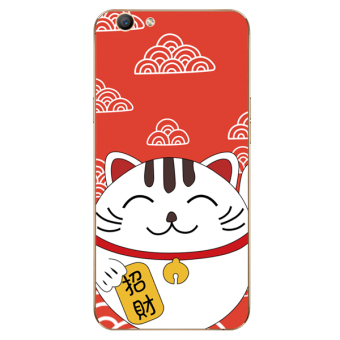 Gambar Good Luck Oppoa59s A37m Meriah Tahun Baru Beruntung Kucing Lanyard Handphone Shell Soft Cover