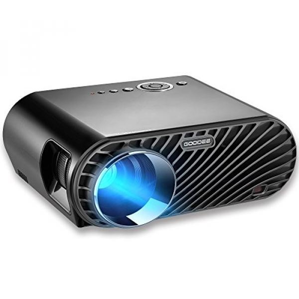 GooDee Movie Projector 3200 Luminous Efficiency 1280x800 Native Resolution LCD Max 180\