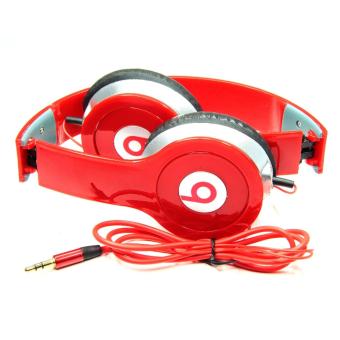 Gambar Grade AA DJ Powerful Extra Bass Stereo Headphone Beats Solo   Merah