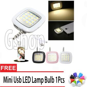 Gambar Gshop Universal Lampu Selfie Flash Light Untuk Smartphone Free USB LED Portable Mini Light Lamp Bulb