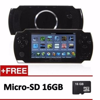 Gambar Handheld Game Console 4.3 inch screen mp4 player MP5 game playerreal 8GB support for psp game,camera,video,e book + 16GB MemoryCard   intl