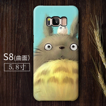 Gambar Hayao Miyazaki s8 s8plus Note8 lucu Permukaan merek Drop cangkang keras My Neighbor Totoro