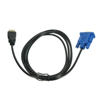 Gambar HDMI Gold Male To VGA HD 15 Male 15Pin Adapter Cable 6FT 1.8M 1080P   intl