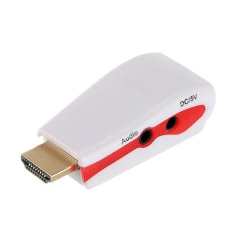 HDMI To VGA Adapter With Audio Cable Power Male To Female 1080pHDMI To VGA Converter For PC/TV / Xbox 360 / PS3 - Intl(White) April 2018 - 2 HDMI to VGA Adapter with Audio Cable Power Male To Female 1080pHDMI to VGA Converter For PC/TV / Xbox 360 / PS3 - intl(White) - 2