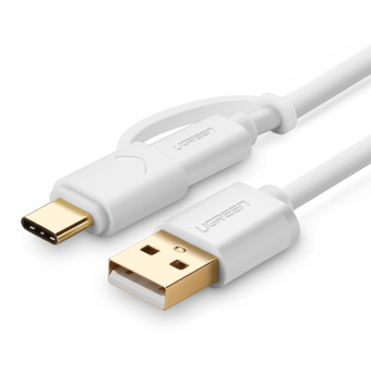 Hijau dengan kabel pengisian combo kabel data