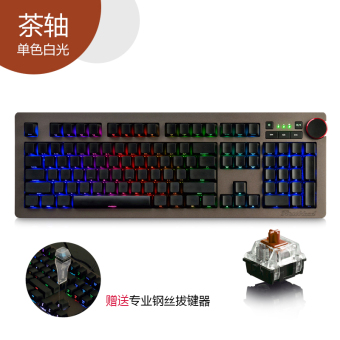 Gambar Hitam Jazz AK60 hijau cherry backlight permainan Keyboard teh hitam