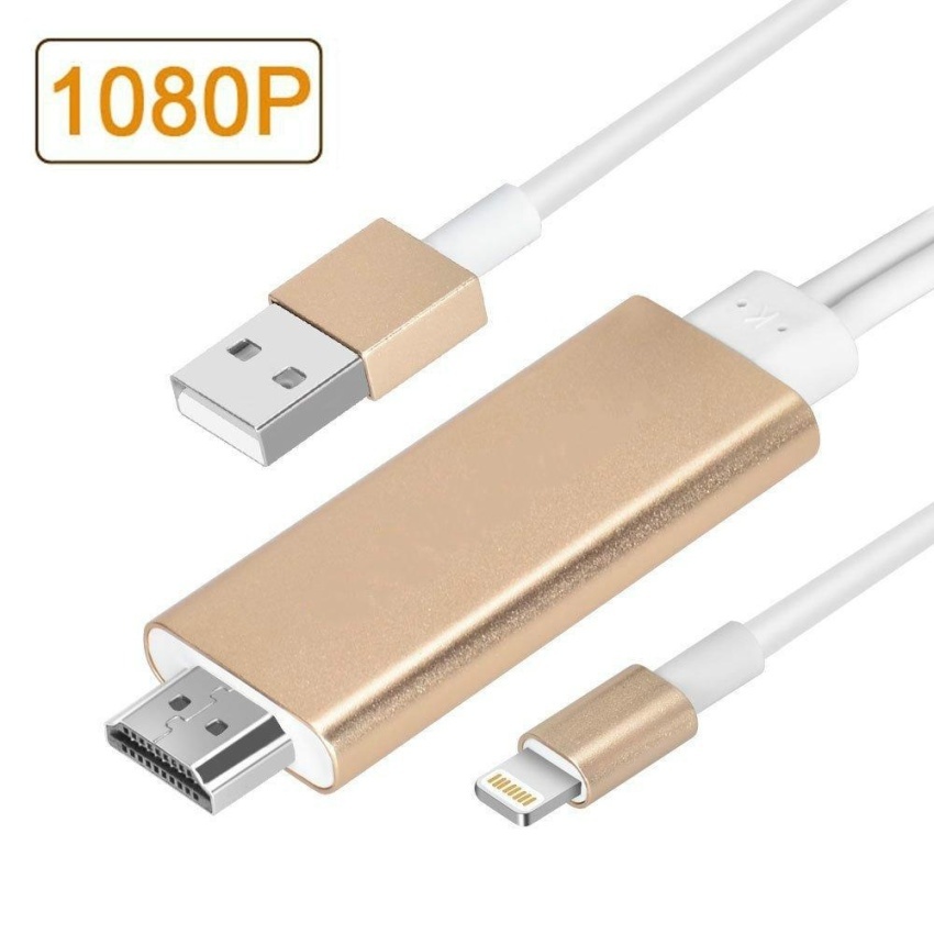 HLL Lightning TO HDMI Digital AV Kabel Adaptor Plug And Play 1080 P Hdmiscreen Mirroring Airplay Konektor untuk Apple Iphone, Ipad-Intl