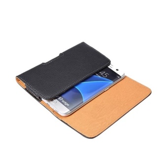 Gambar Horizontal Leather Pouch Cover Holster Belt Clip Case with BeltClip for 4.7   Phones   intl