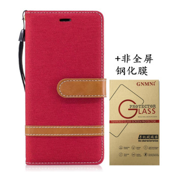 Gambar Huawei bln al10 denim kain sandal dompet untuk pria dan wanita shell ponsel lengan pelindung