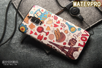 Gambar Huawei mate9pro mate9pro Jepang dan Korea Selatan lanyard soft silikon penurunan Drop pelindung shell handphone shell