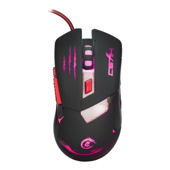 Gambar HXSJ H400 Ergonomic Gaming Mouse Macro Definition Programming USB Wired Competitive Game Mice 3200DPI Adjustable 6 Programmable Buttons Breathing LED Light   intl