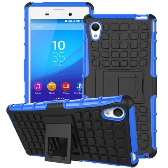 Gambar Hybrid Armor Rugged Hard Case Stand Cover For Sony Xperia M4 AquaBlue   intl