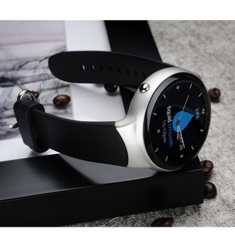 Gambar []I4 Arc Touch Screen Thin Full Circle MTK6580 GPS Silicone SmartPhone Watch (black)   intl