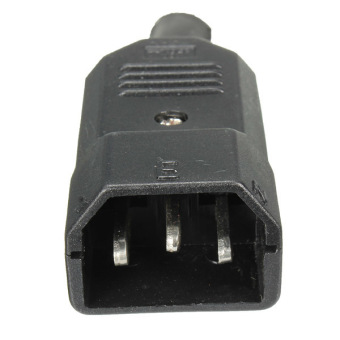 Gambar IEC 320 C14 dikabelkan konektor kabel C14 Male steker 3 Tandai adaptor tenaga 10 amp 250 V