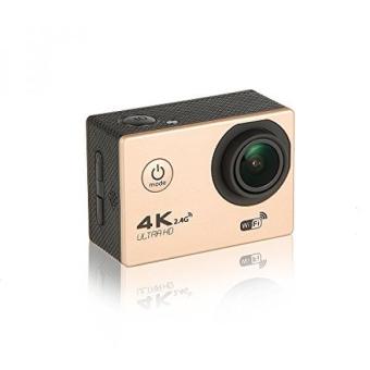 iGank 4K WIFI Sports Action Camera Ultra HD Waterproof DV Camcorder 16MP 170 Degree Wide Angle (Gold)  