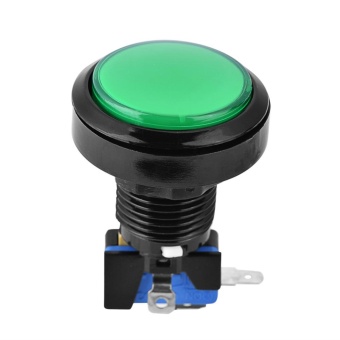 Gambar Illuminated LED 12V Arcade Game Push Button With Micro switch (Green)   intl