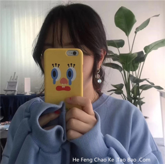 Gambar Ins iphone6 6 plus 7plus kuning ayat yang sama ponsel shell