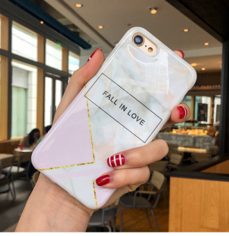 Gambar Ins iphone7 7plus cermin bahasa inggris apel telepon shell porselen