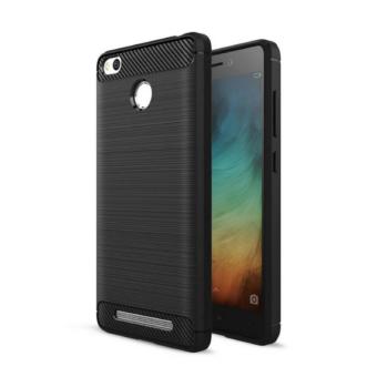 Gambar iPaky Carbon Fiber Shockproof Hybrid Back Case for Xiaomi Redmi 3Pro   3s   Prime   Black